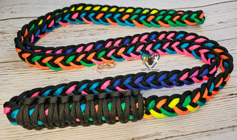 Neon Rainbow & Black Neck Rope