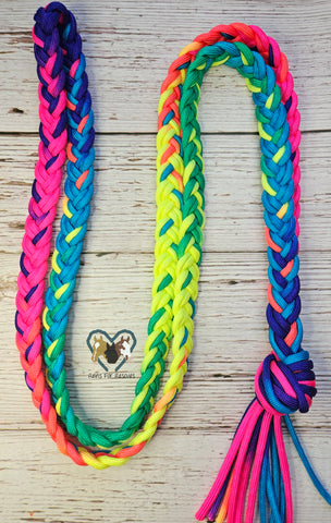 Neon Rainbow Fringe Neck Rope