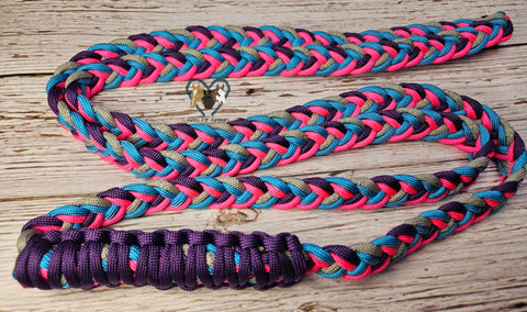 Hot Pink, Gray & Purple Neck Rope