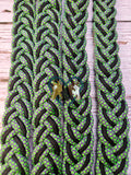 Black & Green with Purple X Adjustable Riding Reins