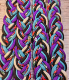 Turquoise, Black, White, Purple with Camo Adjustable Riding Reins