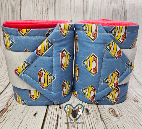 Superman Equine Polo Wraps by Poloz R Us