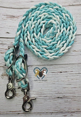 Turquoise Ombre Adjustable Riding Reins