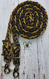 Cheetah & Black Adjustable Riding Reins