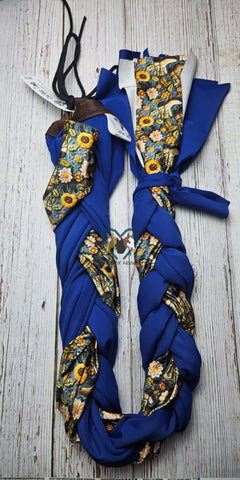 Royal Blue with Sunflowers & Cowboy Boots Tail Bag by Cactus Tails