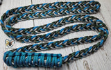 Charcoal Gray, Silver, Blue & Dark Green Neck Rope