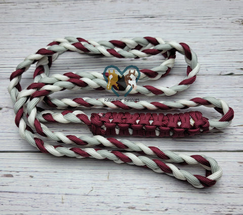 Burgundy, Silver & White Neck Rope