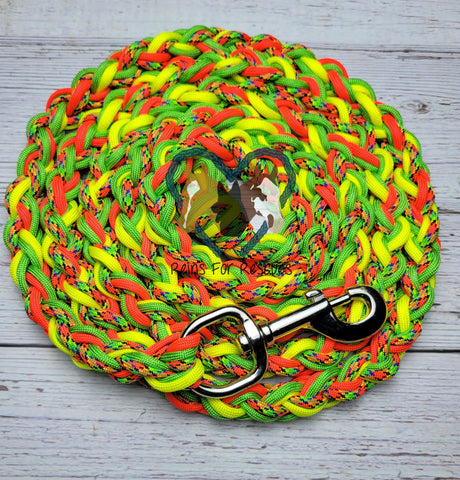 Virus, Lime Green, Yellow & Orange Lead Rope