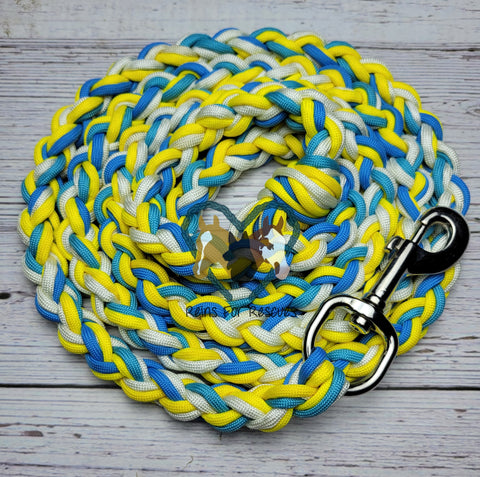 Colonial Blue, Turquoise, White & Yellow Lead Rope