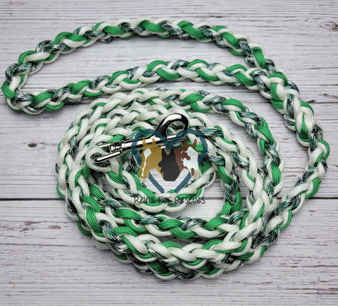 Shamrock, Kelly Green & White Dog Leash