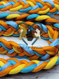 International Orange, Baby Blue & Yellow Neck Rope