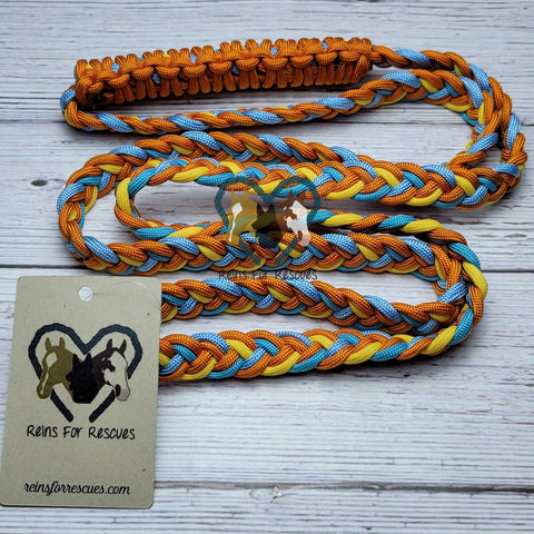 International Orange, Baby Blue & Yellow Neck Rope