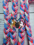 Cotton Candy, Baby Blue & Pink with White Neck Rope