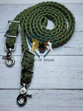 Green Diamonds Adjustable Riding Reins