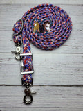 Patriotic Flag with Red, White & Blue Adjustable Riding Reins