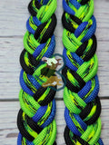 Aquatica with Black, Royal Blue & Lime Green Adjustable Riding Reins