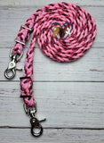 Fuchsia, Rose & Pale Pink & Burgundy Adjustable Riding Reins