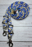 Blue Snake, Beige, White & Blue Adjustable Reins