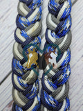 Navy, White, Gray & Stormy Weather Adjustable Riding Reins