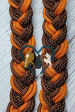 International Orange, Brown Rust and Orange X Adjustable Riding Reins