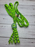 Gecko Fringe Neck Rope with Jeweled Concho