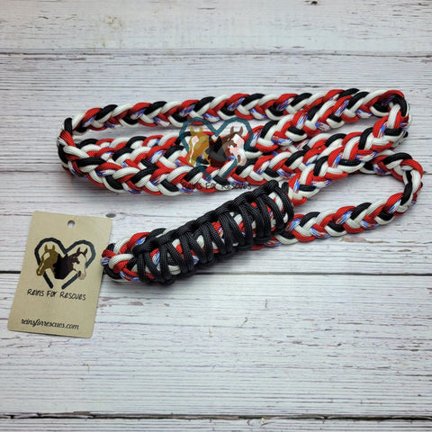 Red, White, Blue & Black Neck Rope