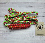 Holly Jolly Neck Rope with Lime Green, Red & White