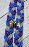 Silver, Blue & Purple Adjustable Riding Reins