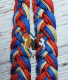 Red, White & Blue Adjustable Riding Reins