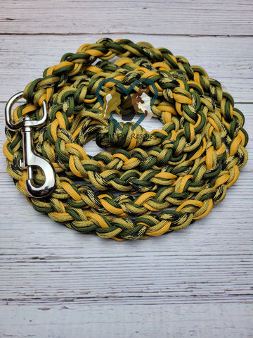 Goldenrod, Forest Green, Gold & Gold & Black Checkered Lead Rope