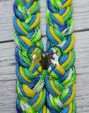 Flux, Neon Green, Yellow & Turquoise Adjustable Riding Reins