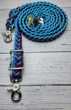 Burgundy, Royal Blue & Turquoise Adjustable Riding Reins