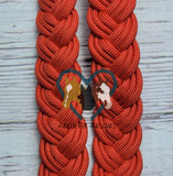 Red Adjustable Riding Reins