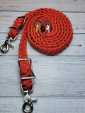 Red Adjustable Riding Reins