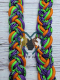 Zombie, International Orange, Neon Green & Purple Adjustable Riding Reins