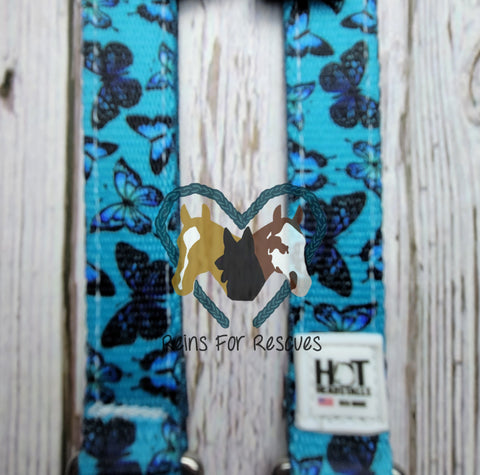 Turquoise Butterfly Headstall