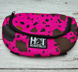 Pink Cowhide Saddle Pouch