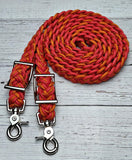 Sunburst, Orange & Red Adjustable Reins