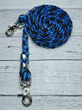 Blue & Sliver Diamonds with Black Basic Reins