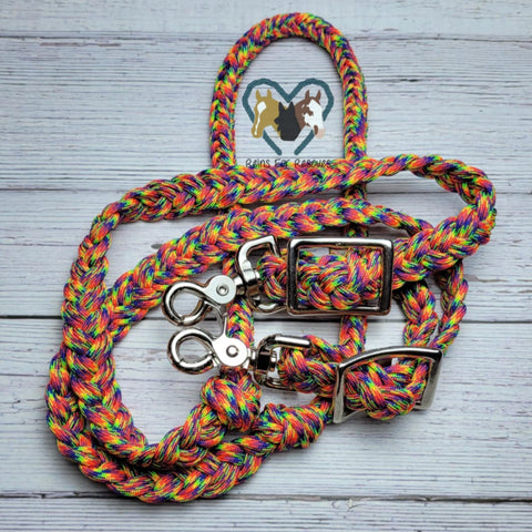 Rockstar Round & Flat Braided Adjustable Riding Reins