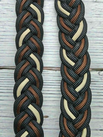 Brown, Tan & Black Adjustable Reins