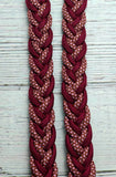 Burgundy with Pink X Basic Reins