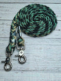 Green & Tan Diamonds with Turquoise Accents Basic Reins