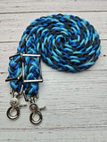 Caleb's Original:  "Blue Calm" Adjustable Reins