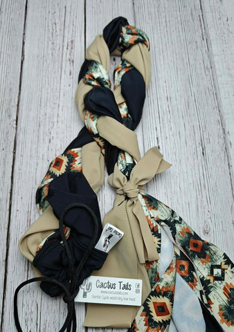 Black & Tan Aztec Braided Tail Bag