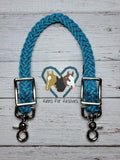 Neon Turquoise & Diamonds Wither Strap