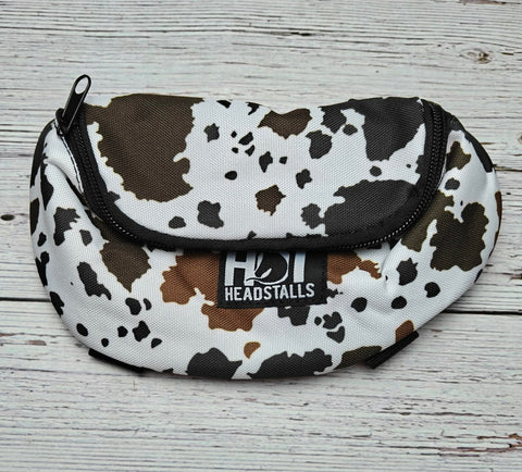 Cow Print Saddle Pouch