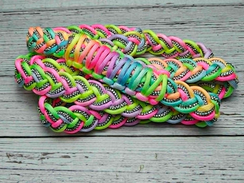 Pastel Rainbow & Clear BLING Neck Rope