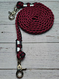 Burgundy & Black Basic Reins