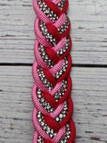Rose Pink, Red & BLING Pony Wither Strap